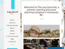 Tablet Screenshot of lazygourmet.ca